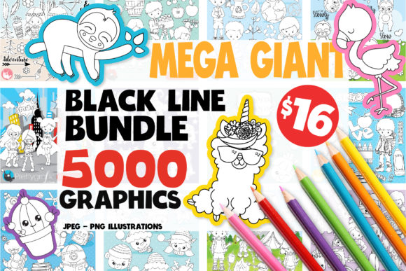 5000 in 1 Black Lines Mega Bundle for Professionals