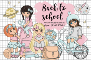 Back to School Clipart Digital Print Set