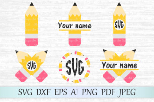 Back to School Pencil Monograms SVG: Versatile Design Assets for Creative Projects