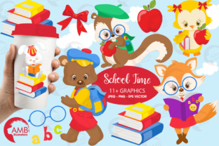 Forest Animal Clipart: Adorable Back-to-School Designs for Fall Projects