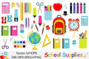 The Creative Potential of School Supplies Clipart, Back to School - Vector for Modern Design Projects